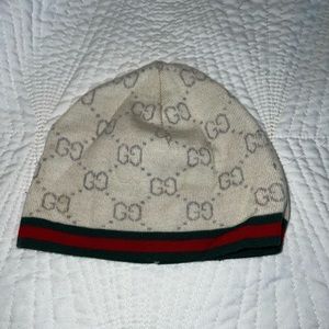 Gucci Guccissima Wool Hat, Ivory